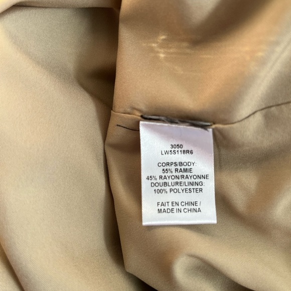 NWT Laura's Ramie Blended Knee-length Loose Shape Beige Dress Size 12 - Picture 11 of 14